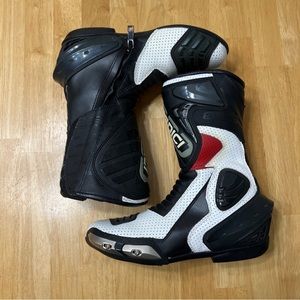 Sedici Ultimo Mens Race Motorcycle Boots White Size 10 US
